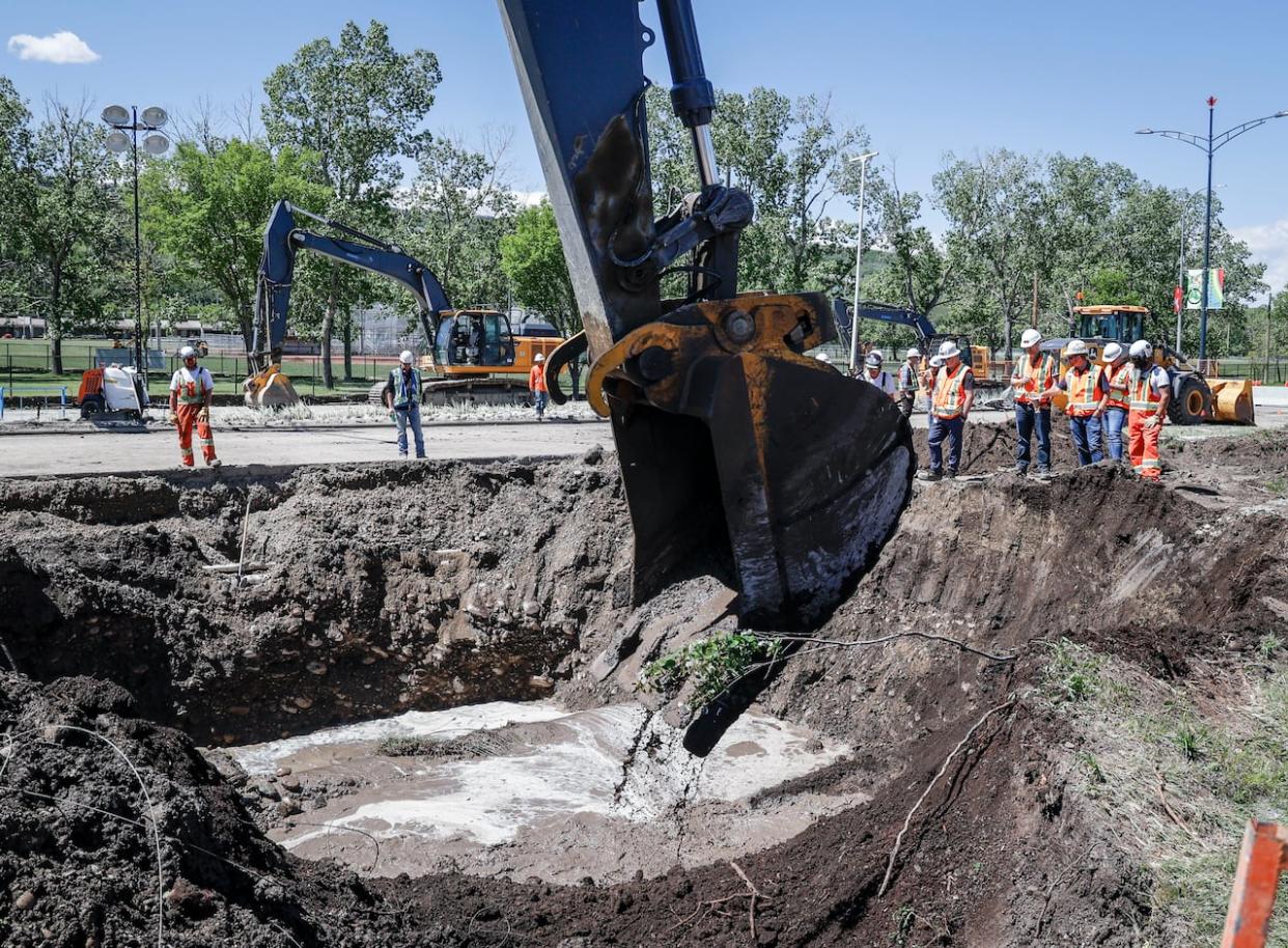 The Bearspaw south feeder main ruptured on June 5, and the catastrophic pipe failure left Calgary in a water-supply crisis. (Jeff McIntosh/The Canadian Press - image credit)