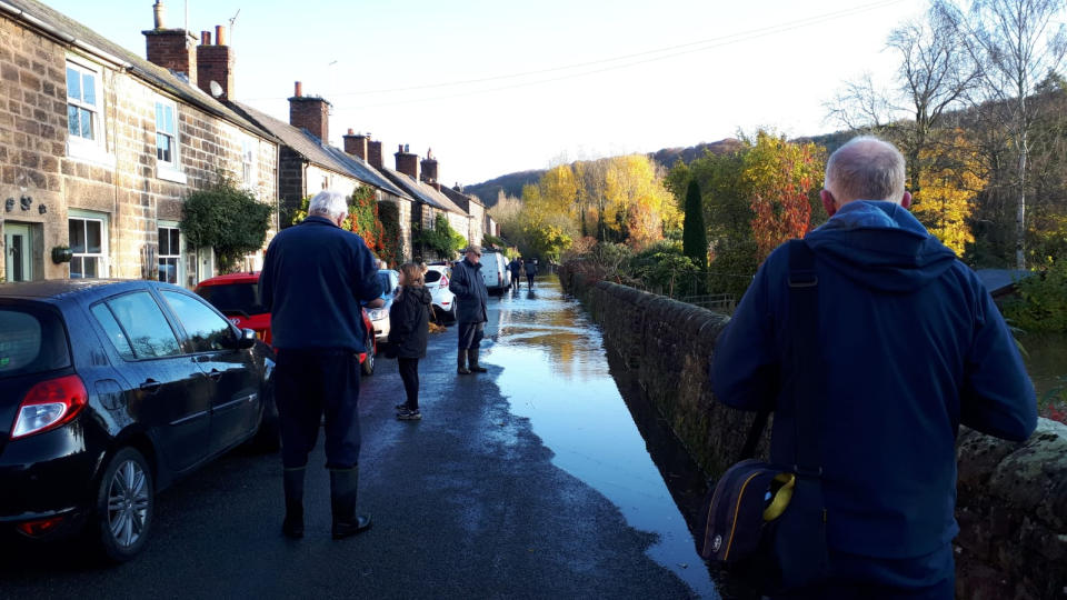 Handout photo issued by Mike Saqui showing flooding in Belper, Derbyshire (PA)