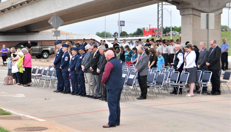 during the Wichita Falls Police Department Memorial Ceremony on Monday, May 15, 2023.