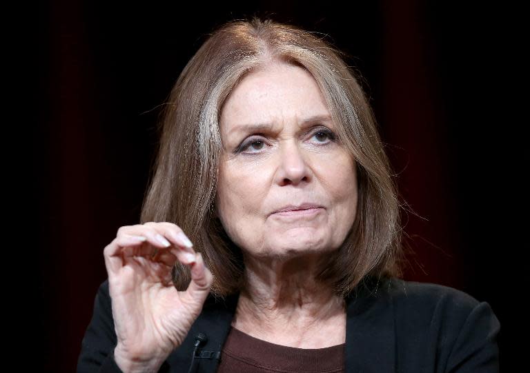 American feminist Gloria Steinem, pictured during a television event in Pasadena, California, in January 2013