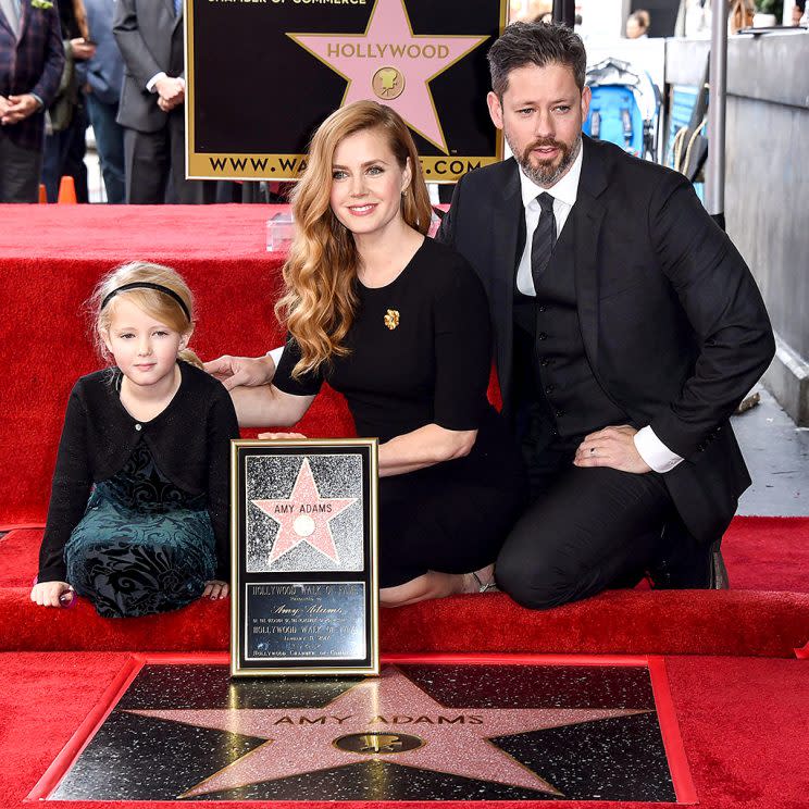 Amy Adams Honored With Star On The Hollywood Walk Of Fame on January 11, 2017 in Hollywood, California. Pictured: Amy Adams, Aviana Le Gallo, Darren Le Gallo Ref: SPL1421435 110117 Picture by: Splash News Splash News and Pictures Los Angeles:310-821-2666 New York:212-619-2666 London:870-934-2666 photodesk@splashnews.com
