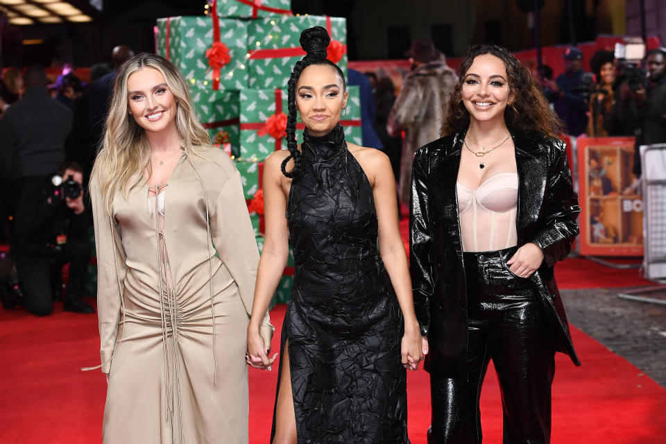 Perrie Edwards, Leigh-Anne Pinnock and Jade Thirlwall of Little Mix attend the 