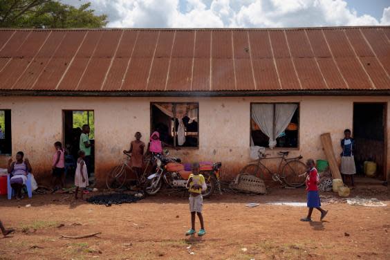 Nyambare Secondary School, where displaced people are living (Ed Ram)