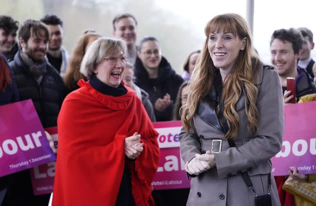 Labour deputy leader Angela Rayner meets newly-elected Labour MP Samantha Dixon following her victory in the Chester by-election. 