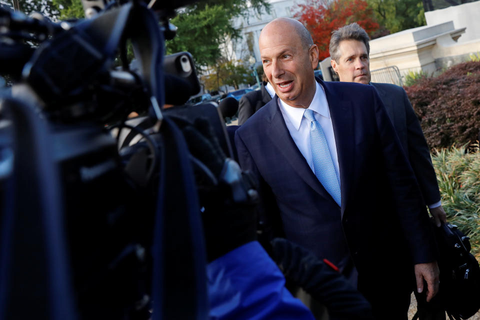 U.S. Ambassador to the European Union Gordon Sondland arrives to testify behind closed-doors as part of the House of Representatives' impeachment inquiry into President Donald Trump on Capitol Hill in Washington, Oct. 17, 2019. (Photo: Carlos Jasso/Reuters)