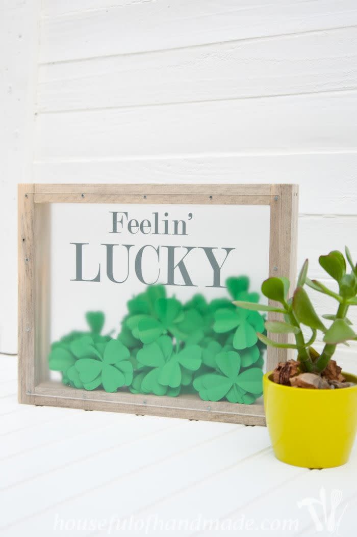 st patricks day decorations shadow box