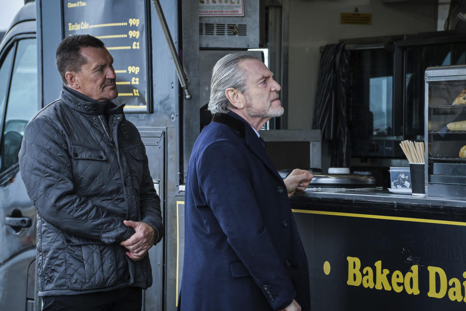 Craig Fairbrass and Tcheky Karyo in the second episode of Boat Story. (BBC/Two Brothers)