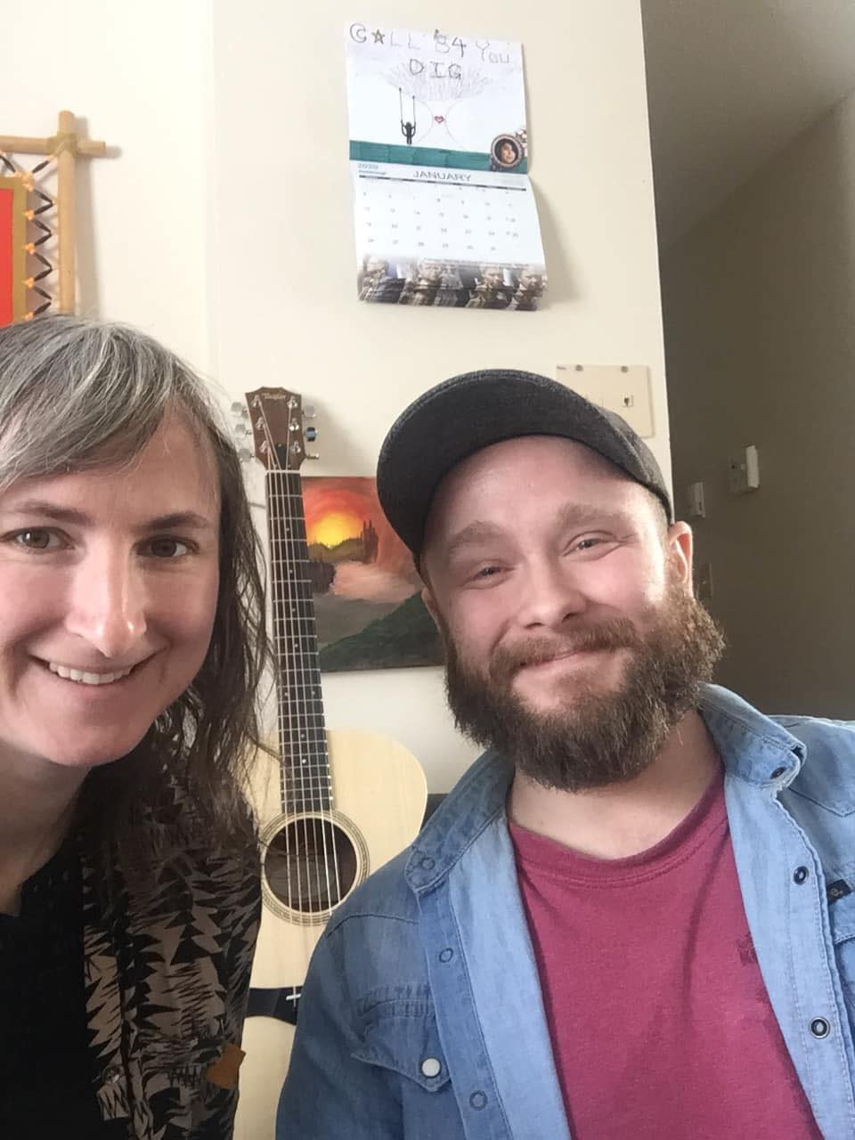 Mitch Derault and Eliza Doyle at a work assignment in Stanley Mission. Derault had first met Doyle in 2019 at a fiddle teaching assignment for Doyle's non-profit. 