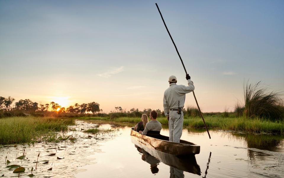 A boat trip in the Okavango Delta