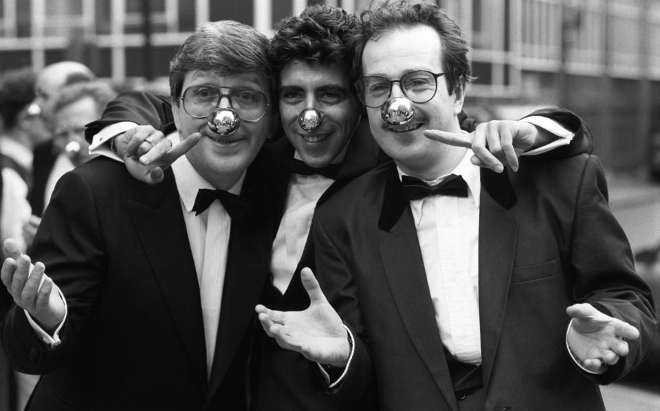 BBC radio DJs: Simon Bates, Gary Davies and Steve Wright