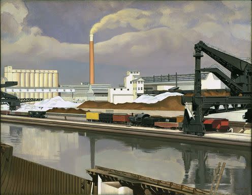   <span class="attribution"><span class="source">Charles Sheeler, American Landscape, 1930. Photo © 2016. Digital image, The Museum of Modern Art, New York/Scala, Florence</span></span>