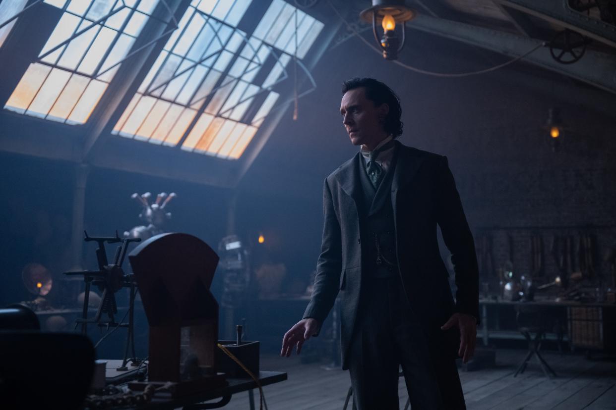 Loki (Tom Hiddleston) pursues bad-guy-in-the-making Victor Timely to Wisconsin, where the inventor and con man has set up shop in Season 2 of Marvel's "Loki."