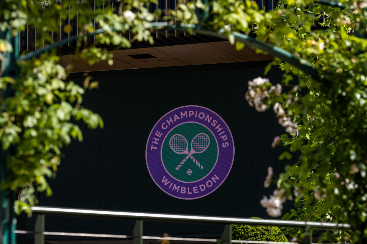 File photo dated 05-07-2021 of a general view of The All England Lawn Tennis and Croquet Club, Wimbledon. Wimbledon officials are in ongoing talks with the UK Government regarding the participation of Russian and Belarusian players in this year�s championships. Issue date: Tuesday April 5, 2022.