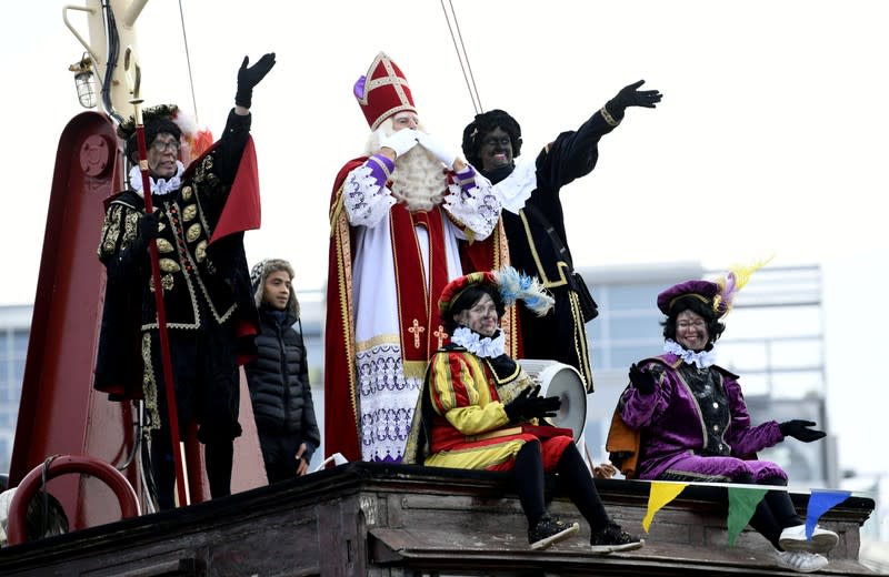 Traditional parade with Saint Nicholas and "Zwarte Piet" (Black Pete) in Apeldoorn