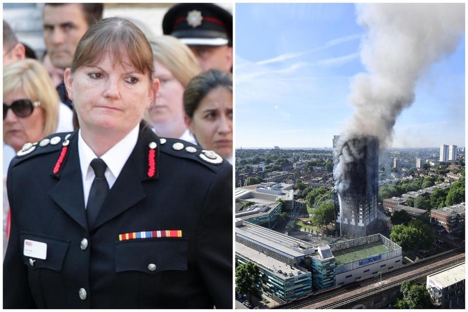 Commissioner Dany Cotton, left will step down earlier than expected after a public inquiry criticised the LFB's response to the Grenfell fire: Pa/ Getty Images