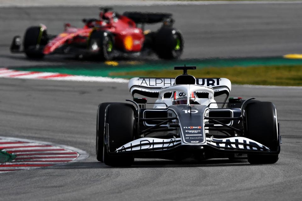 Pierre Gasly and Charles Leclerc are both on track in Barcelona. (Getty Images)