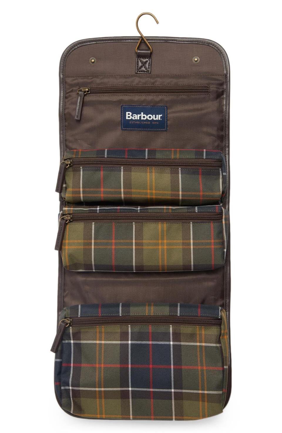 Barbour Tartan Hanging Dopp Kit