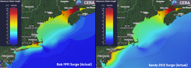 Storm Surge Comparison: Sandy & Bob