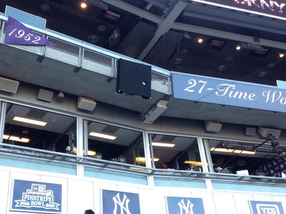 The StatCast radar at Yankee Stadium.