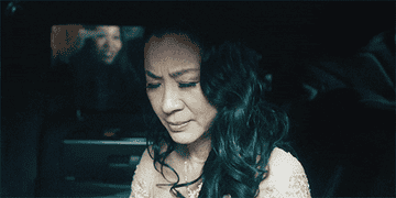 Michelle Yeoh in a limo