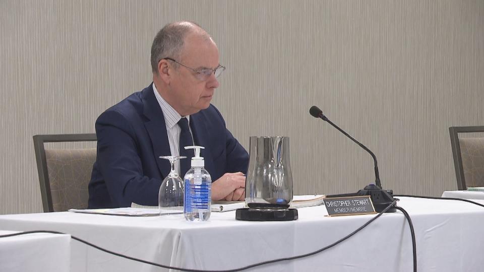 EUB board member Christopher Stewart expressed frustration Monday that the federal government was not participating in the hearing to determine the cost of federal clean fuel regulations.
