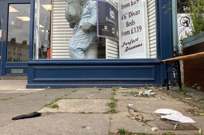 Litter on Upper Mostyn Street