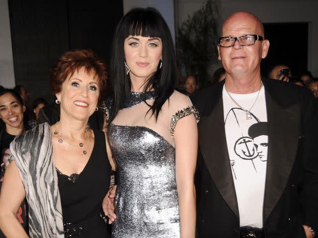 Jeff Kravitz/FilmMagic Katy Perry, her mother Mary Hudson and her father Keith Hudson attend the Los Angeles premiere of 'Get Him to the Greek' at The Greek Theatre on May 25, 2010, in Los Angeles