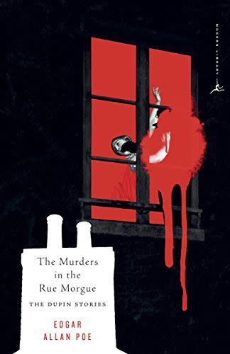 <p>The Murders in the Rue Morgue (Modern Library Classics)</p><p>amazon.com</p><p>$13.00</p><p><a href="https://www.amazon.com/dp/0679643427?tag=syn-yahoo-20&ascsubtag=%5Bartid%7C10067.a.42220049%5Bsrc%7Cyahoo-us" rel="nofollow noopener" target="_blank" data-ylk="slk:Shop Now;elm:context_link;itc:0;sec:content-canvas" class="link ">Shop Now</a></p><span class="copyright">amazon.com</span>