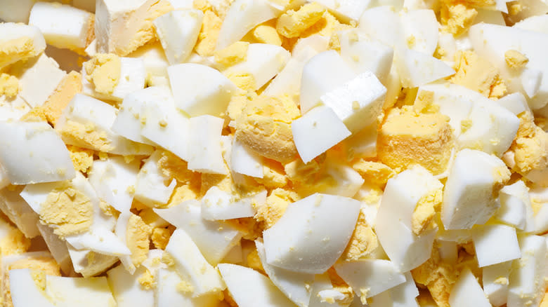 Chopped hard boiled eggs