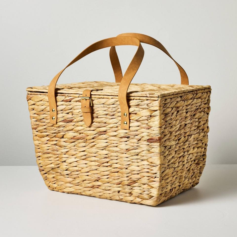 <p><a href="https://go.redirectingat.com?id=74968X1596630&url=https%3A%2F%2Fwww.target.com%2Fp%2Fnatural-woven-picnic-basket-with-green-plaid-liner-hearth-38-hand-8482-with-magnolia%2F-%2FA-89249704&sref=https%3A%2F%2Fwww.housebeautiful.com%2Fshopping%2Fg60672890%2Fjoanna-gaines-target-summer-collection-2024%2F" rel="nofollow noopener" target="_blank" data-ylk="slk:Shop Now;elm:context_link;itc:0;sec:content-canvas" class="link ">Shop Now</a></p><p>Natural Woven Picnic Basket with Green Plaid Liner</p><p>target.com</p><p>$29.99</p>