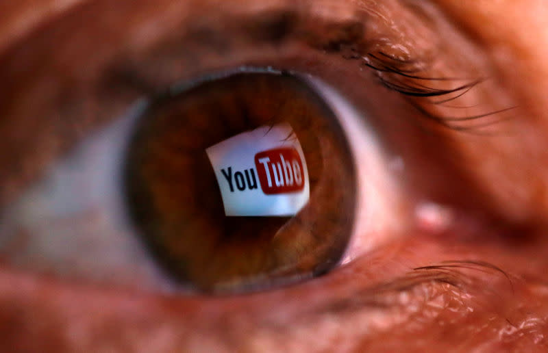 FILE PHOTO: A picture illustration shows a YouTube logo reflected in a person's eye June 18, 2014. REUTERS/Dado Ruvic/File Photo