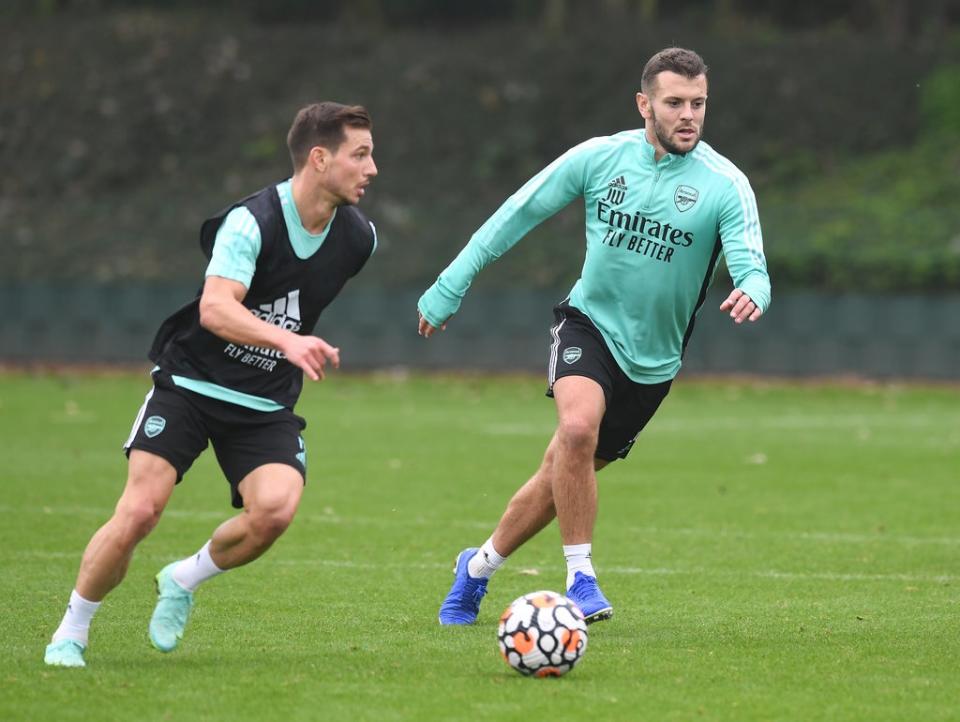 Jack Wilshere in Arsenal training  (Arsenal FC via Getty Images)