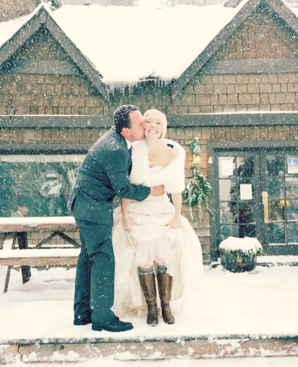 You Can Wear Layers - Or Wellies There’s nothing like feeling snug on your big day. 