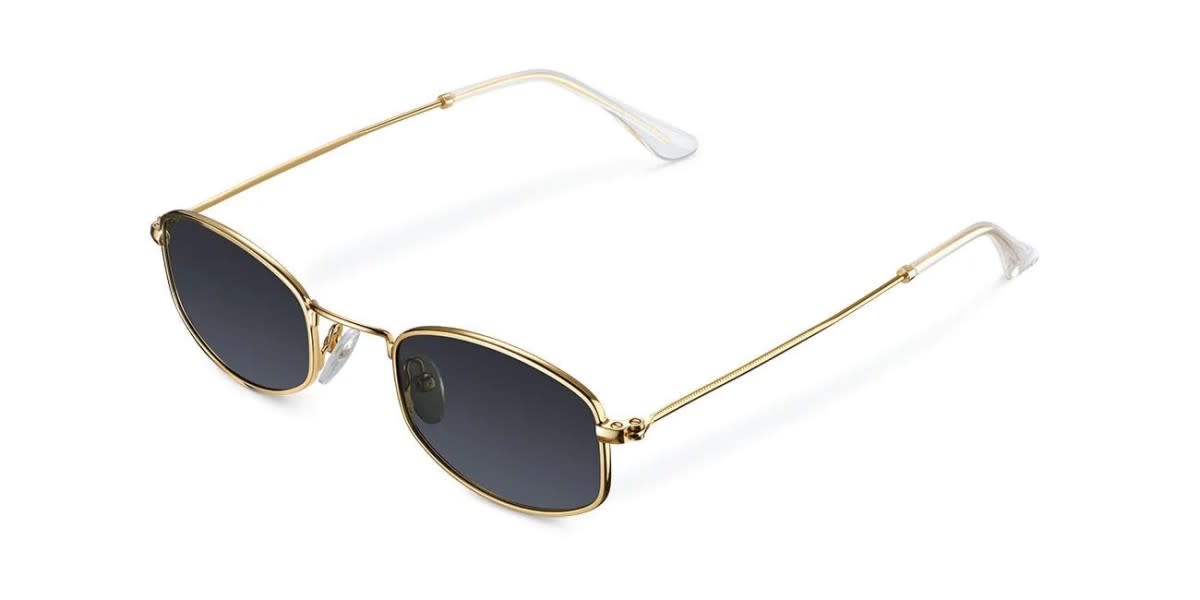 Meller Suku Sunglasses in Gold Carbon, $59, <a href="https://mellerbrand.com/products/suku-gold-carbon" rel="nofollow noopener" target="_blank" data-ylk="slk:available here;elm:context_link;itc:0;sec:content-canvas" class="link ">available here</a><p>Photo: Courtesy of Meller</p>