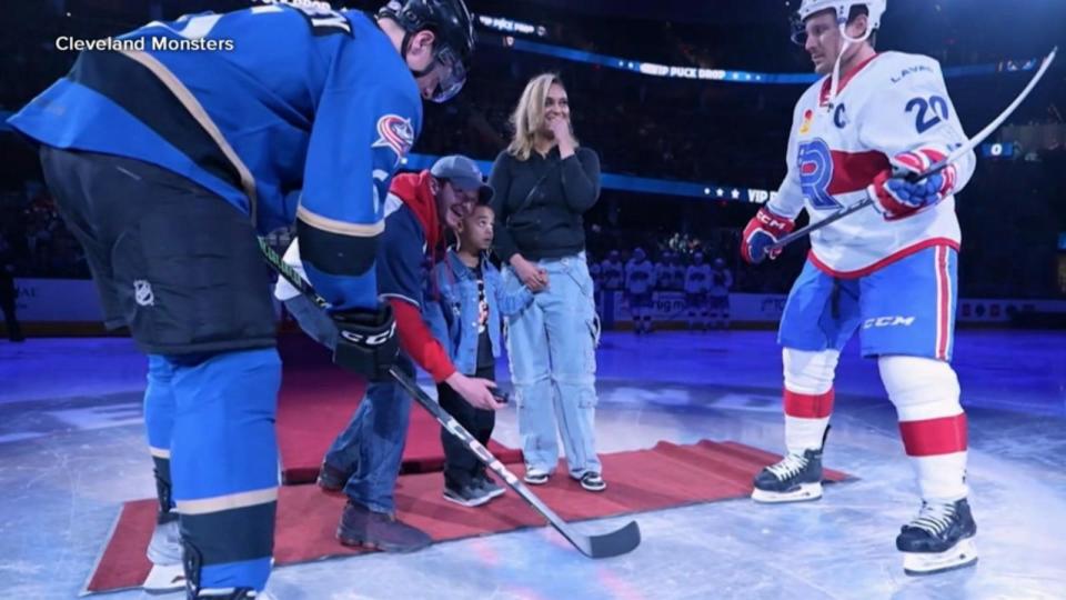 PHOTO: Asia Davis turned to TikTok to help find Andrew Podolak, a coordinated fan who saved her 4-year-old son from being hit by a hockey puck at the Cleveland Monsters game. (Cleveland Monsters)