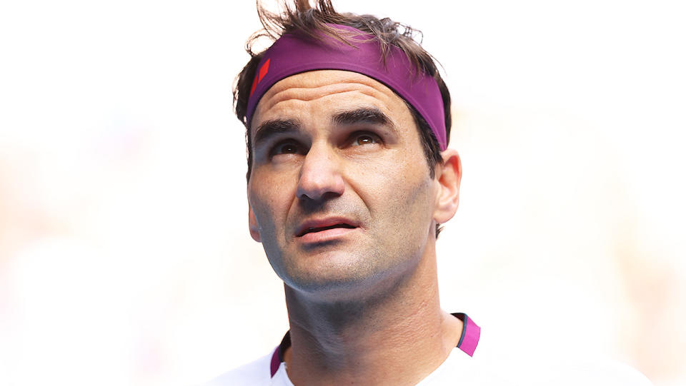 Roger Federer (pictured) looking frustrated during a match.