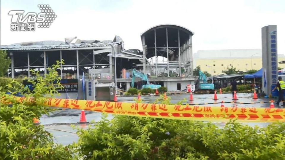 屏東明揚工廠爆炸釀多人傷亡。（圖／TVBS）