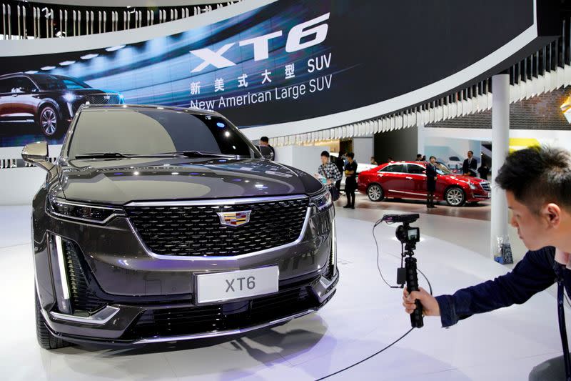 FILE PHOTO: New Cadillac XT6 SUV of GM is presented during the media day for Shanghai auto show