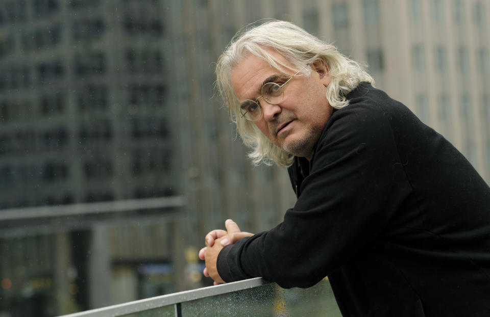 This Sept. 10, 2018 photo shows filmmaker Paul Greengrass posing for a portrait at the Shangri-La Hotel to promote his film "22 July," during the Toronto International Film Festival in Toronto. (Photo by Chris Pizzello/Invision/AP)