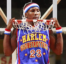 The Harlem Globetrotters paid a visit to Angels spring training in 2010