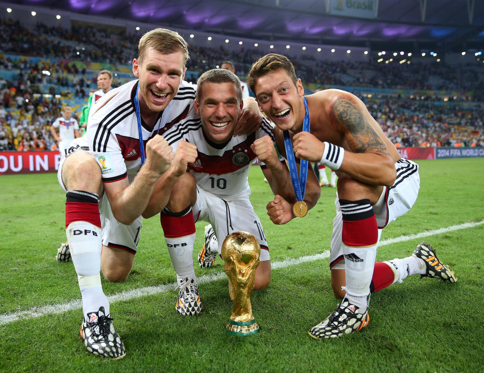 Zwei dieser drei Weltmeister werden als Legenden des deutschen Fußballs gefeiert. (Bild: Action Images / Matthew Childs  Livepic)