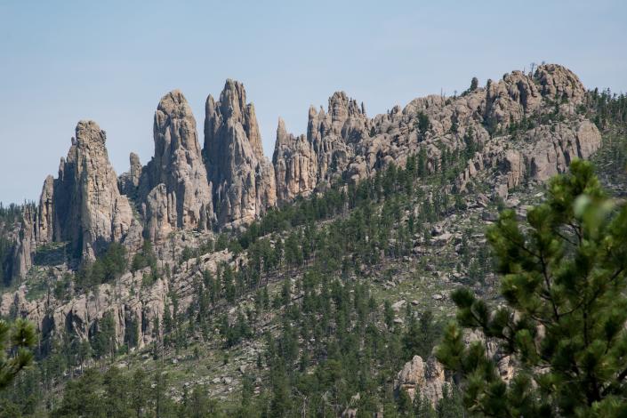 Needles Highway, a National Scenic Byway, is seen along South Dakota Highway 87 in the Black Hills region on July 9, 2018.