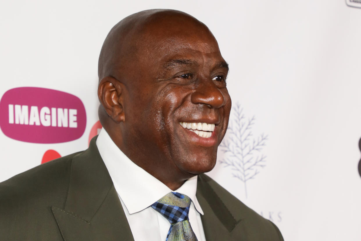 LOS ANGELES, CALIFORNIA - OCTOBER 09: Former NBA Player Magic Johnson attends The 7th Annual Imagine Ball at The Peppermint Club on October 09, 2022 in Los Angeles, California. (Photo by Paul Archuleta/Getty Images)