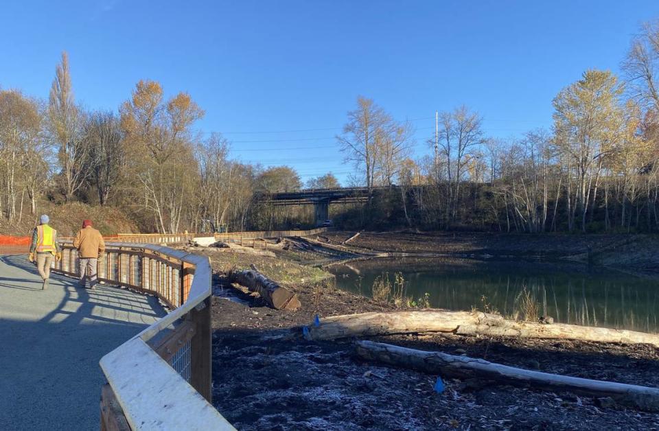 Community clean ups, vendor markets, brewery events, Bellingham Libary children events and other Whatcom Earth Day events. A new footbridge overlooks the estuary that the city of Bellingham finished building at Little Squalicum Creek in Bellingham Wash., in fall 2023.