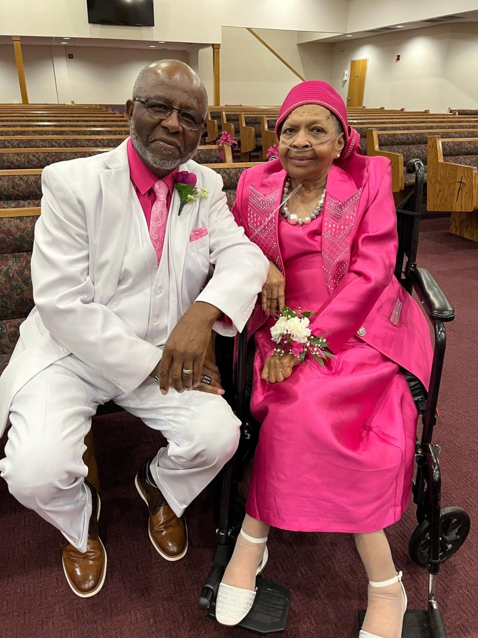 Pastor Joe B. Maddox, shown with Vivian, his wife of 55 years, was recently honored as an author and for his 37 years as minister at New Hope Missionary Baptist Church.