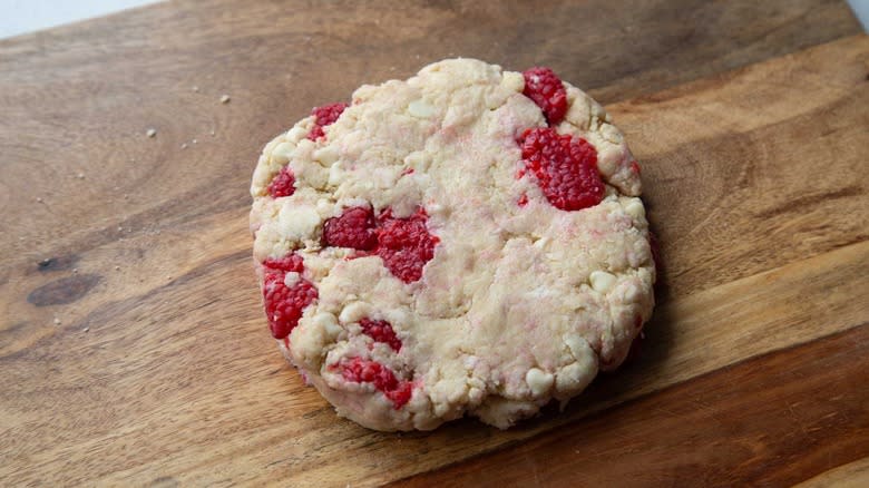 scone dough on board