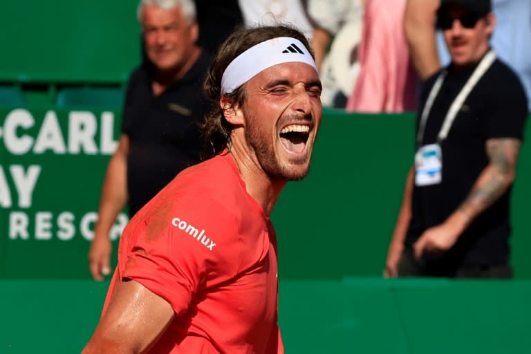 Stefanos Tsitsipas celebra su victoria ante Casper Ruud en la final del torneo de Montecarlo, el 14 de abril de 2024 en la capital monegasca (Valery Hache)