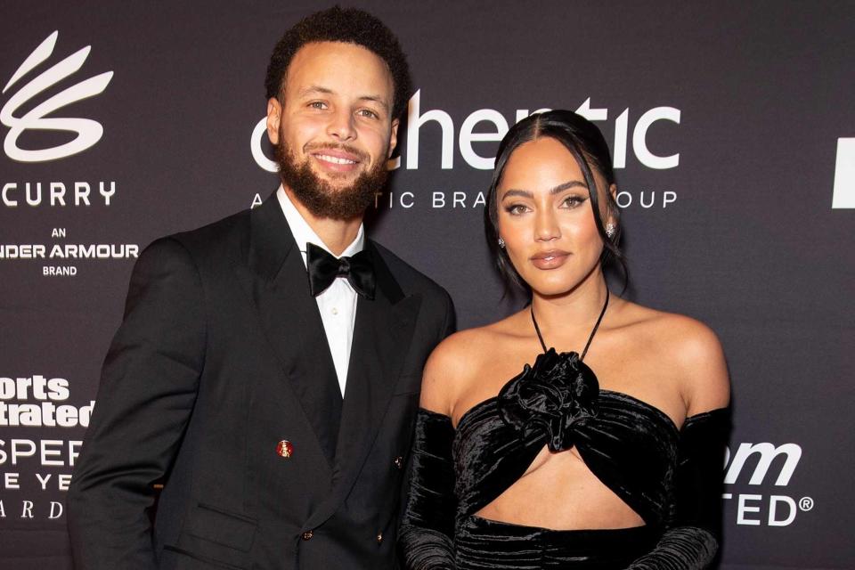 <p>Miikka Skaffari/Getty</p> Steph and Ayesha Curry arrive at 2022 Sports Illustrated Sportsperson Of The Year Awards on December 08, 2022 in San Francisco, California.  