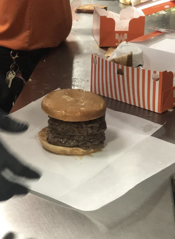 A large burger