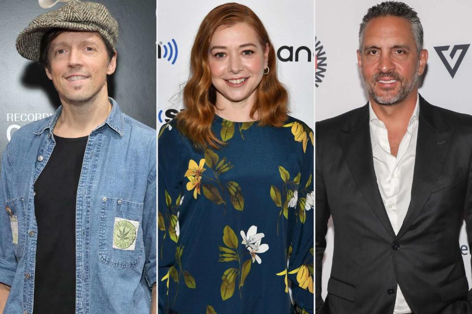 <p>Rebecca Sapp/Getty; Slaven Vlasic/Getty; Paul Archuleta/Getty</p> From left: Jason Mraz, Alyson Hannigan and Mauricio Umansky